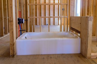 Finished Bathroom with Bathtub